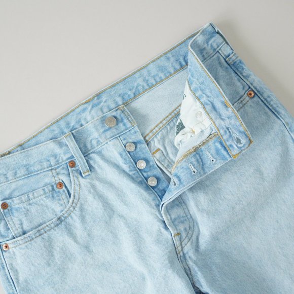 Levis 501 Skinny Fit Button Fly Jeans High Rise Light Wash Womens Size 31x28 - Picture 3 of 16